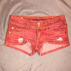 Dollhouse Red, Distressed Denim Shorts, Sz 5